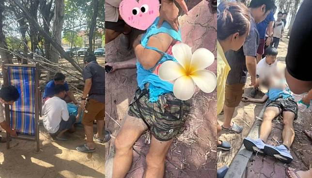 一名丹麥籍遊客於泰國羅勇府（Rayong）一處沙灘旁慢跑時，遭一根樹枝刺入左側腰，並從大腿內側穿出。