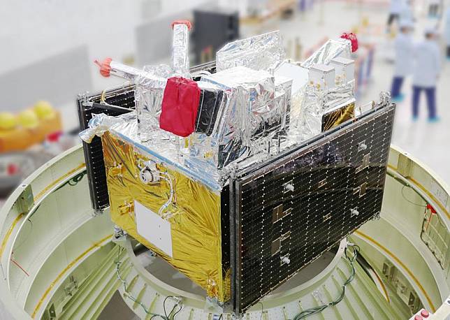 This photo taken on Jan. 8, 2025 shows the Tianlu-1 satellite developed by China's private satellite manufacturer GalaxySpace at the Jiuquan Satellite Launch Center in northwest China. (GalaxySpace/Handout via Xinhua)