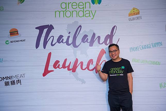 David launching Green Monday in Thailand