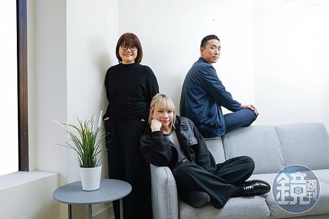 盧維君（左起）、黃婕妤與陳查理攜手打造《愛愛內含光》，獲Netflix取得全球獨播授權。