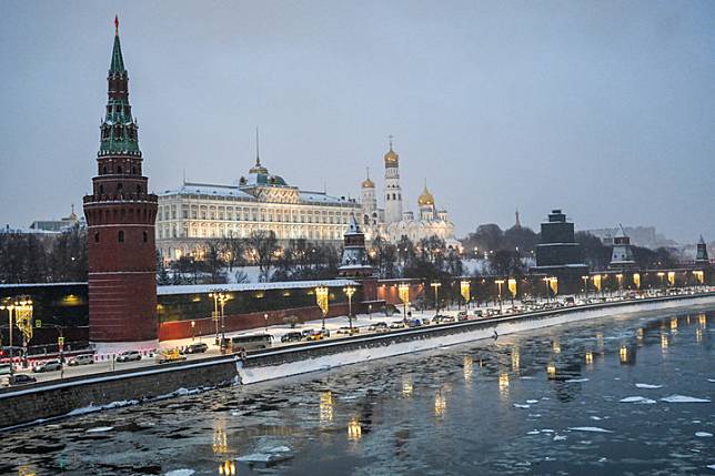 This photo taken on Feb. 7, 2024 shows a winter view of the Kremlin in Moscow, Russia. (Xinhua/Cao Yang)