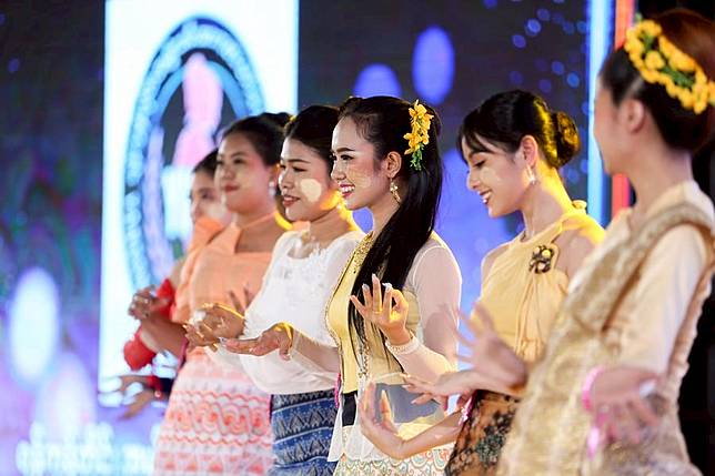 Contestants participate in the Miss Yangon 2025 Competition to mark International Women's Day in Yangon, Myanmar, March 7, 2025. (Xinhua/Myo Kyaw Soe)