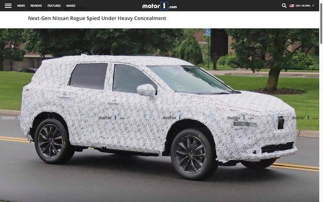 新一代 Nissan X-Trail 已經多次被外媒拍到偽裝測試照。(圖片來源：翻攝自 Motor1)