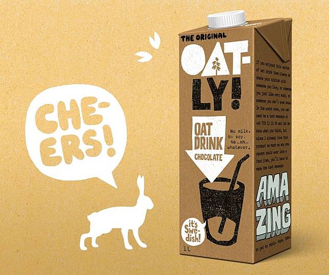 全球50大創新公司「Oatly」採用利樂峰紙盒打造飲品包裝新變革（圖片來源：Oalty）