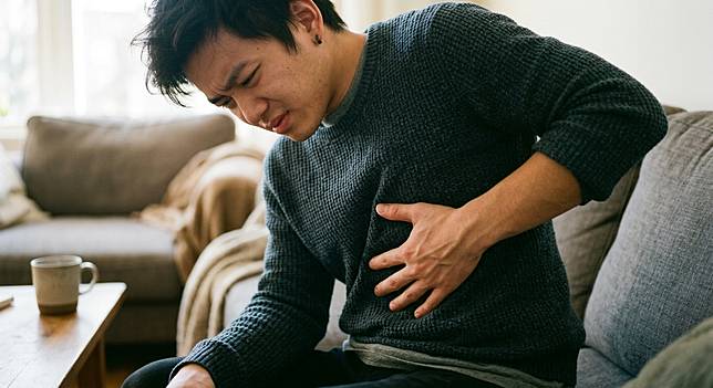 胃食道逆流的症狀遠比多數人認知的複雜，許多患者一開始根本不知道自己有逆流問題。（示意圖／AI生成圖）