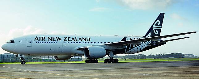 紐西蘭航空班機。非文中當事班機。   圖：翻攝自紐西蘭航空官方網站