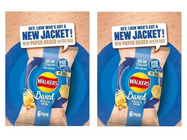 零食巨頭百事公司測試新的6袋入紙質包裝，期待可以減少更多的塑膠包裝使用。（圖片來源：FoodNavigator）
