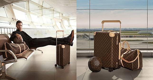 足球天王梅西時尚戰績再+1！LV「Horizon」老花行李箱搶著曬，有了它機場時尚三連拍還會輸？