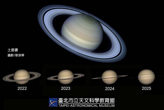 8月15日「土星衝」。（台北市立天文館提供）