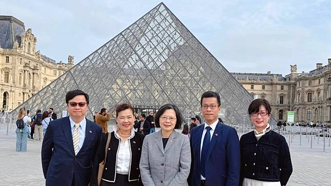 前總統蔡英文卸任後首的出訪行程，第二站抵達法國巴黎。翻攝蔡英文臉書