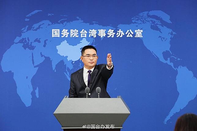 國台辦發言人陳斌華31日表示，取消M503偏置航線是中國民航空域管理的常規工作。（取自國台辦微博）