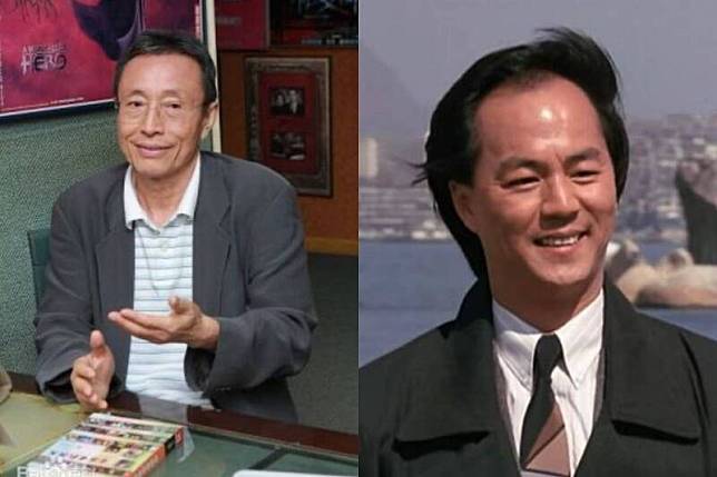香港配音大師馮雪銳(左)曾為電影《英雄本色》擔任狄龍的配音員。(翻攝自微博)