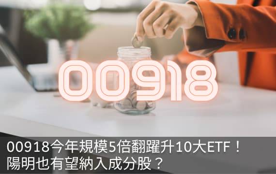 大華優利高填息30(00918)今年規模5倍翻！陽明也有望納入成分股？
