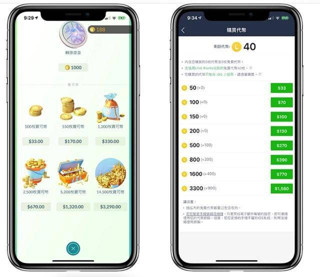 iOS App 的內購項目，包括遊戲類、應用類，價格均出現調漲的狀況。(圖翻攝自蘋果仁)