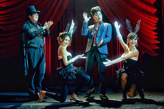 From left: Raymond Wong, Chrissie Chau, Patrick Tam and Dada Chan in a still from All's Well, End's Well 2020 (category IIA; Cantonese), directed by Wong. Julian Cheung and Louis Cheung co-star.