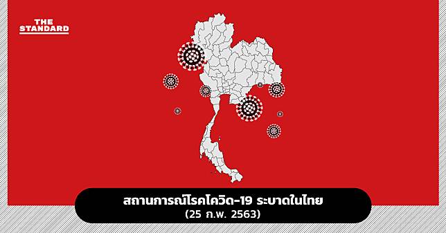 สถานการณ์โรคโควิด-19 ระบาดในไทย (25 ก.พ. 2563)