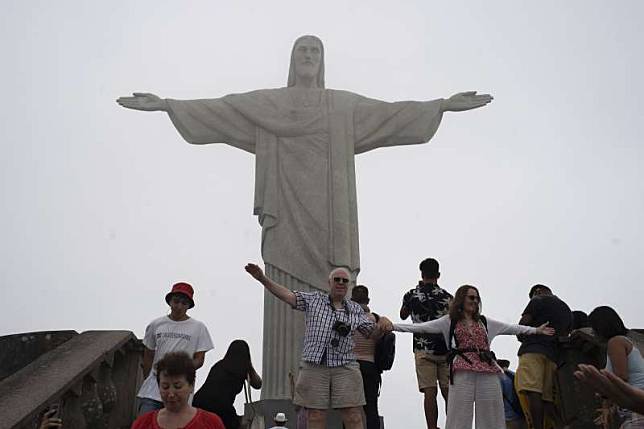 武漢肺炎：巴西里約熱內盧熱門景點基督像（AP）
