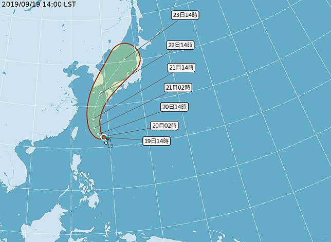 中央氣象局稍早宣布，今年第17號颱風「塔巴」生成。（翻攝自中央氣象局）