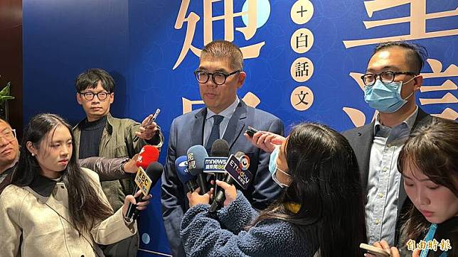 國民黨副主席連勝文接受媒體採訪。(記者林欣漢攝)