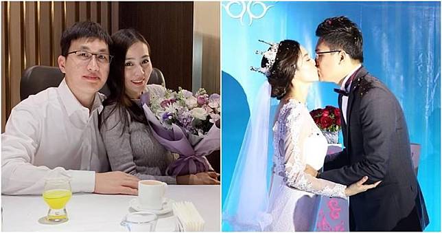 李蘊與老公羅章冠昨晚慶祝結婚4周年。（李蘊Instagram圖片／明報製圖）