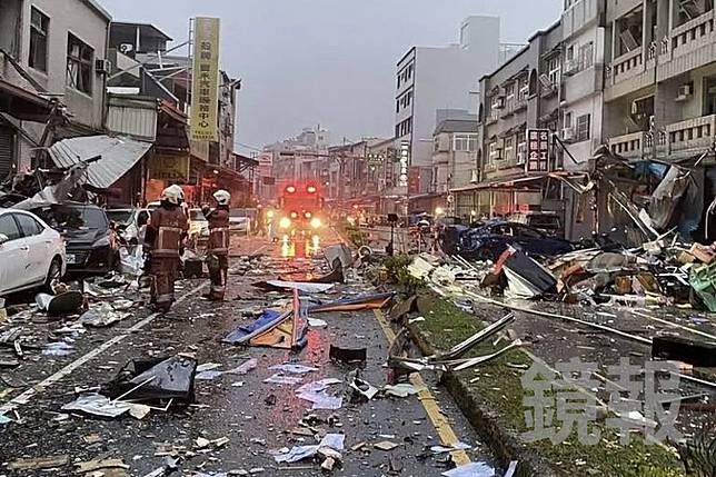 氣爆現場滿目瘡痍。翻攝fb施淑婷
