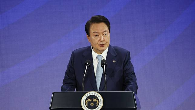 南韓總統尹錫悅3日出席在南韓仁川舉行的亞洲開發銀行年會。路透社