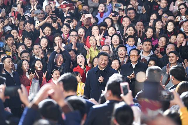 President Xi Jinping visits the Kunming International Convention and Exhibition Centre on January 20, ahead of the Lunar New Year. Photo: Xinhua