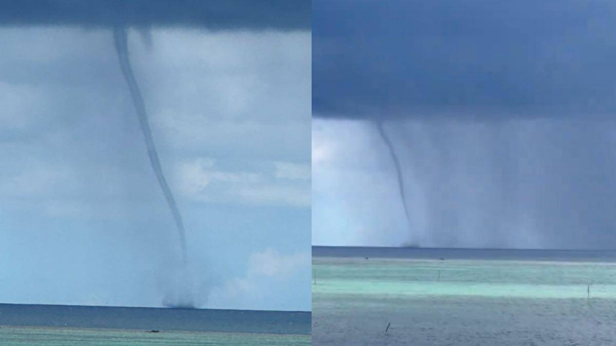 奇景！沖繩海邊驚見「海龍捲」直竄天際8萬人瘋看| TVBS | LINE TODAY
