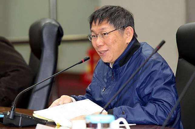 台北市長柯文哲7日主持市長與里長市政座談會中正區第一場次。（台北市政府提供）