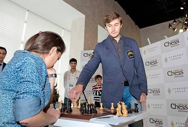 俄羅斯西洋棋王卡爾亞金多次公開力挺俄國出兵，遭到世界西洋棋總會懲罰。（翻攝自Sergei Karjakin臉書）