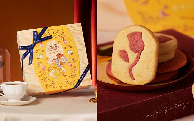 手工餅乾名店聯名「美女與野獸」　木盒包裝、玫瑰造型餅乾美翻