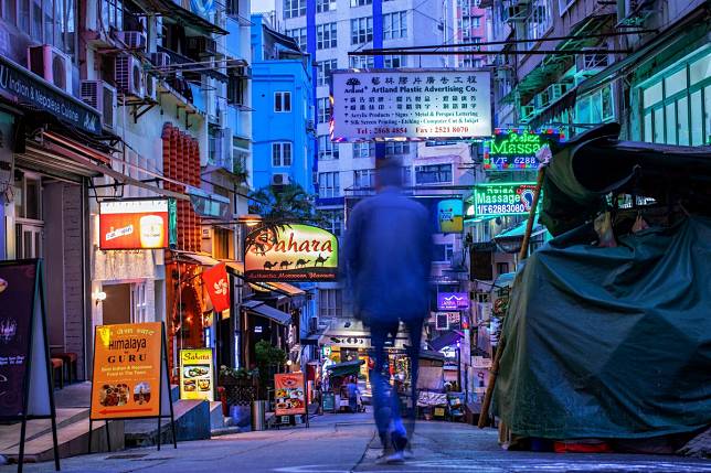 A photograph by Michael Kistler called A Euphemism For Progress, featured in “Cyberpunk’s Not Dead”, his solo exhibition of Hong Kong night scenes in saturated colours. Photo: Michael Kistler