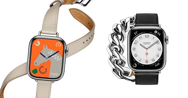 Hermès全新Apple Watch 8錶登場，雙圈系列、織紋印花超經典，鏈條錶帶每度完全不輸珠寶首飾！