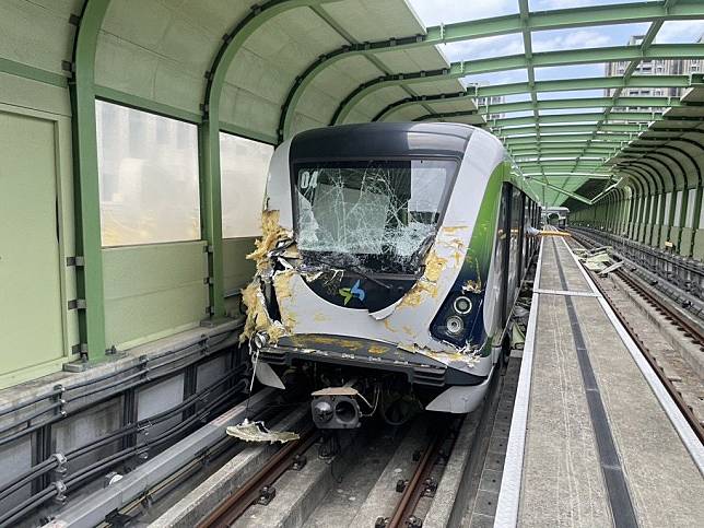 台中捷運10日發生工安意外。（翻攝自記者爆料網）