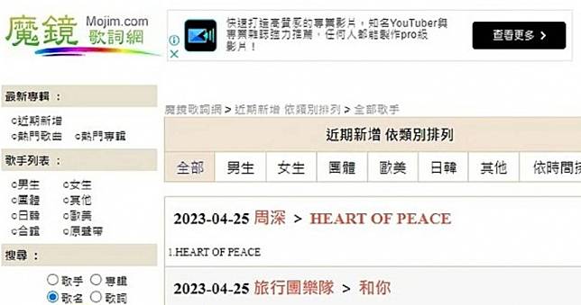 成立快20年！「魔鏡歌詞網」無預警消失　網崩潰：前幾天才在用