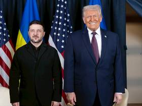 烏克蘭總統澤倫斯基在瑞士達沃斯與川普會面，他說，烏克蘭將與美俄對話，還表示，一切都和土地有關。