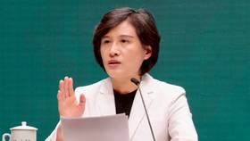 行政院副院長鄭麗君10月初訪美後，曾召開記者會說明擴大對美投資規畫。李政龍攝