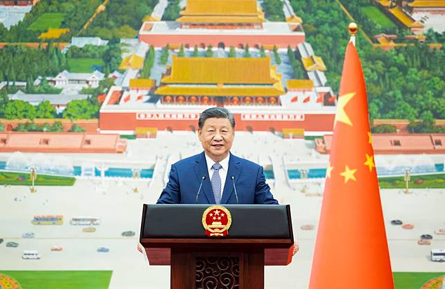 Chinese President Xi Jinping delivers a speech after receiving the credentials of 28 new ambassadors to China at the Great Hall of the People in Beijing, capital of China, Dec. 12, 2024. (Xinhua/Huang Jingwen)