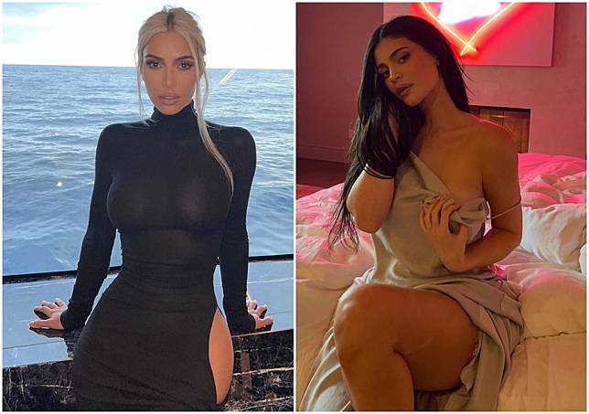 （左）金卡戴珊（Kim Kardashian）和凱莉詹納（Kylie Jenner）抱怨IG改版。（圖/IG）