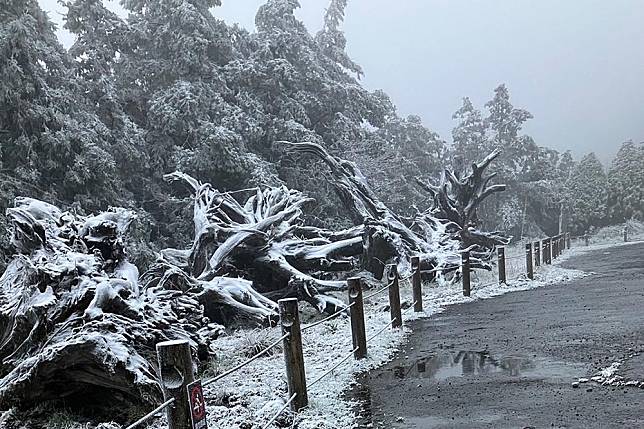 今天（18日）受到大陸冷氣團影響，全台各地愈晚愈冷，氣象專家林得恩預估，今天晚間至明天清晨，中部以北的高山有望降雪。（資料照片／民眾提供）