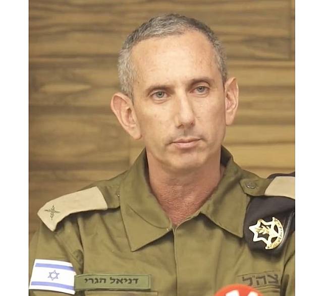 以色列首席軍事發言人哈加里(Daniel Hagari)。 (圖:@IDF)