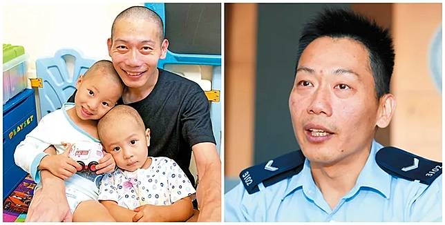 高級警員謙哥希望透過《警聲》，衷心感謝曾經捐款、對其兒子有救命之恩的同袍。(《警聲》圖片)