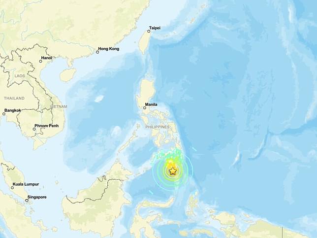 菲律賓發生規模7.8強震，後續餘震不斷，西太平洋多地發佈海嘯警報。