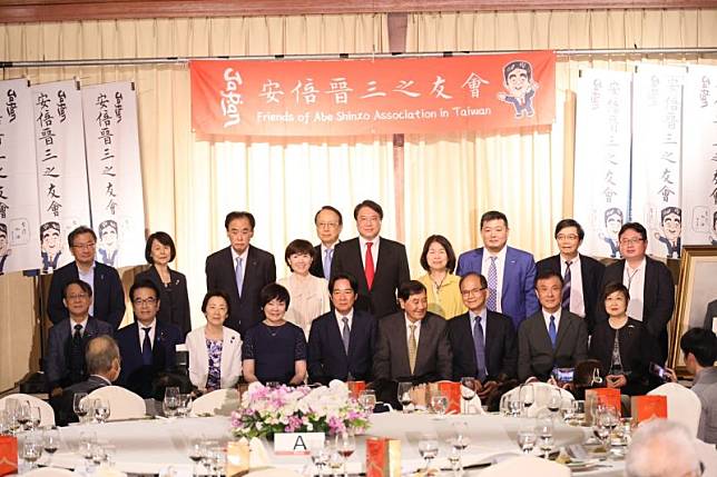 副總統賴清德與日本故首相安倍晉三夫人安倍昭惠在圓山大飯店晚宴中會晤（圖／記者鄭孟晃攝，2023.07.17）