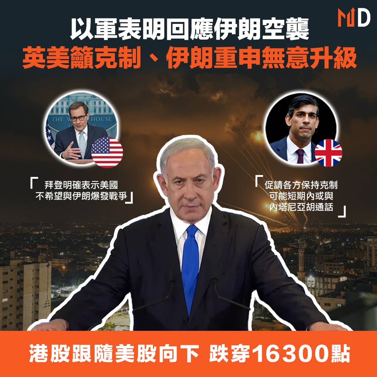 MD市場熱話】以軍表明回應伊朗空襲、英美籲克制，伊朗重申無意升級| Market Digest | LINE TODAY