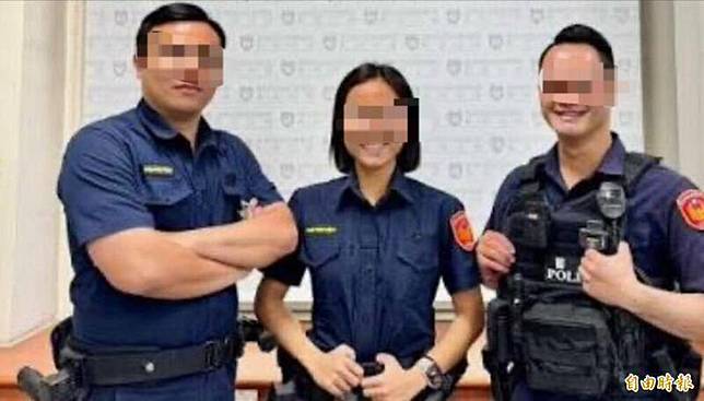 女警鄭詠心(中)車禍身亡，胞兄在網路上留言詢問可否收藏悼念畫作時，竟被嗆聲「家裡死人也不能這樣」。(翻攝臉書)