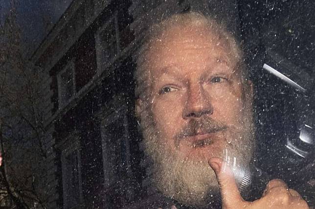 2019年4月11日，維基解密（WikiLeaks）創辦人阿桑奇（Julian Assange）遭英國警方逮捕（AP）
