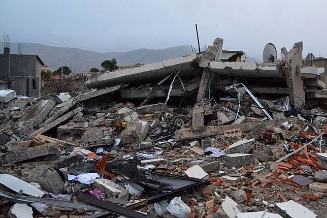 This photo taken on Nov. 26, 2024 shows the damage caused by Israeli airstrikes in West Bekaa, Lebanon. (Photo by Maher Kamar/Xinhua)