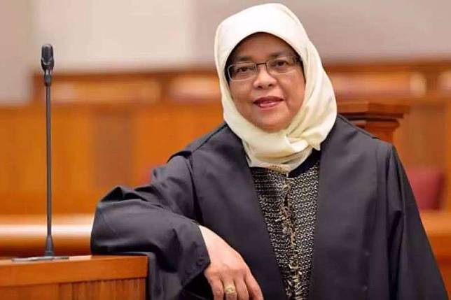 新加坡首位女總統哈莉瑪（Halimah Yacob）。(截圖自YouTube)