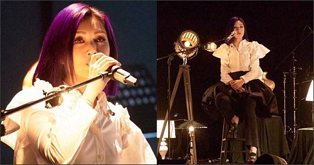 楊千嬅在第11集《聲生不息》演唱她的舊作《可惜我是水瓶座》。（大會提供/明報製圖）